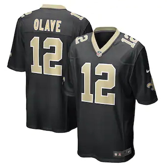 mens nike chris olave black new orleans saints 2022 nfl dra